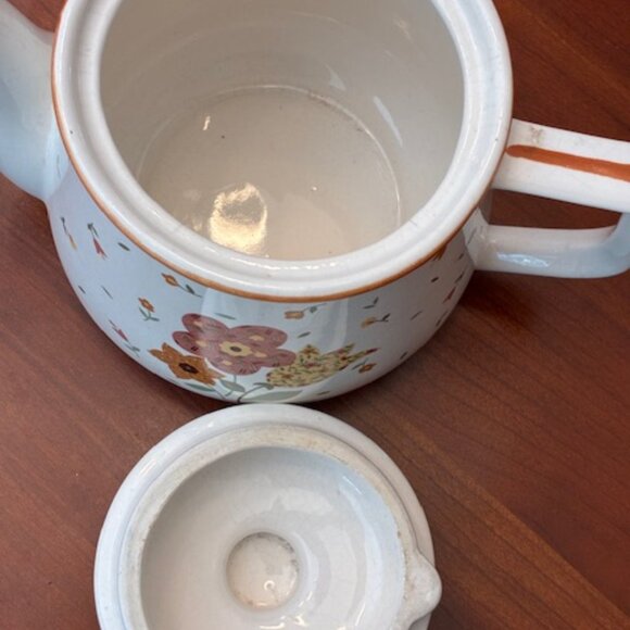 Vintage Davir Floral Crackle Glaze Teapot Retro Ceramic Cottageware Kitchen - Picture 8 of 12